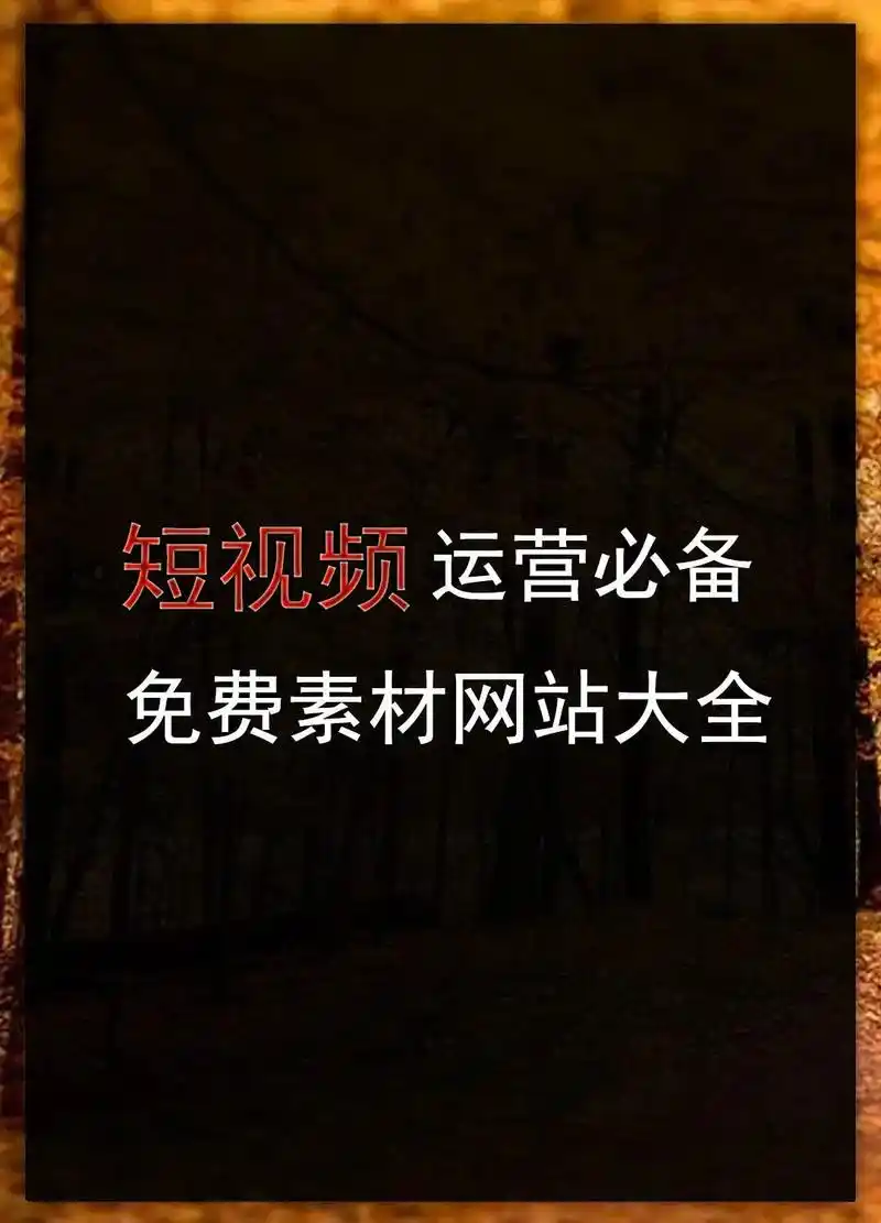 短视频运营必备的免费素材网站大全