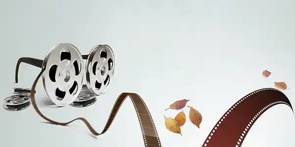 休闲时光电影院看电影背景