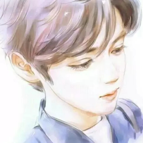 头像插画意绘人像鹿晗