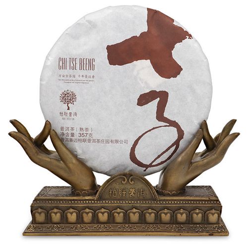 柏联普洱 七子系列 2017年熟普 景迈山普洱茶熟茶 饼茶 357g