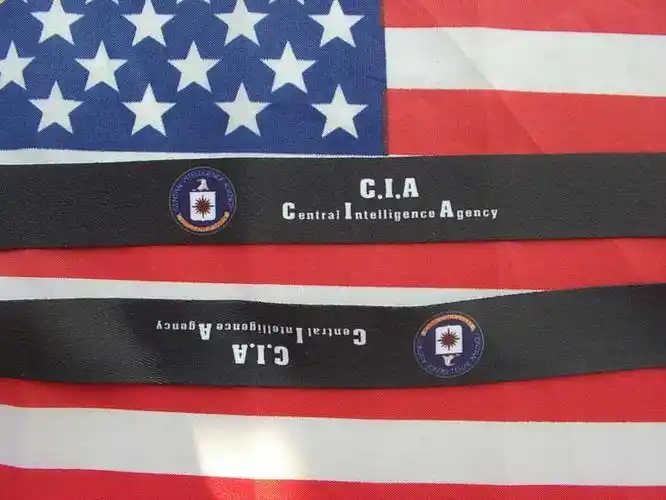 美国中央情报局/cia 双面热转印证件夹挂绳挂带 双面卡槽通用卡架