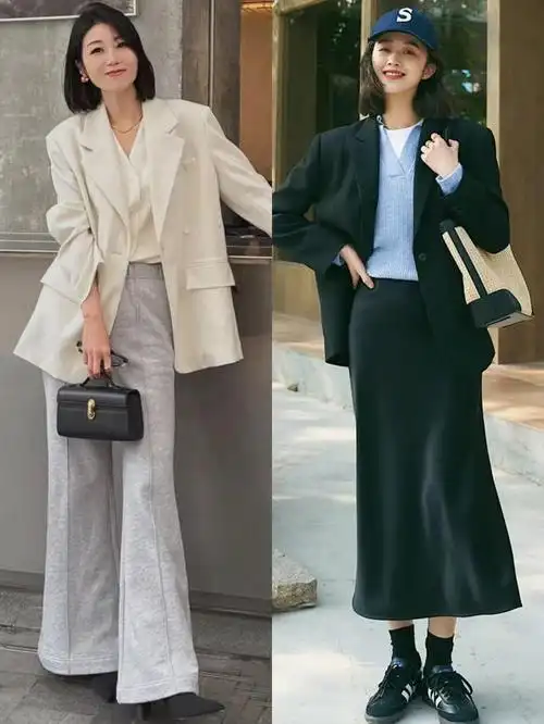 懂时尚的女人,早春都是这样穿"西装",休闲且不失大气还时髦|内搭|纯色