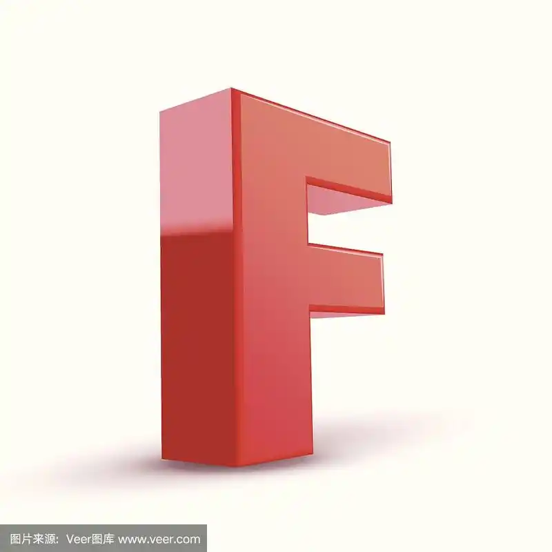 3d红色字母f
