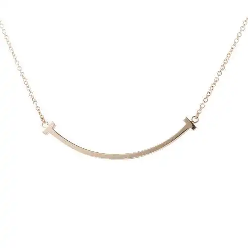 tiffany & co.(蒂芙尼) t系列18k金smile小号项链