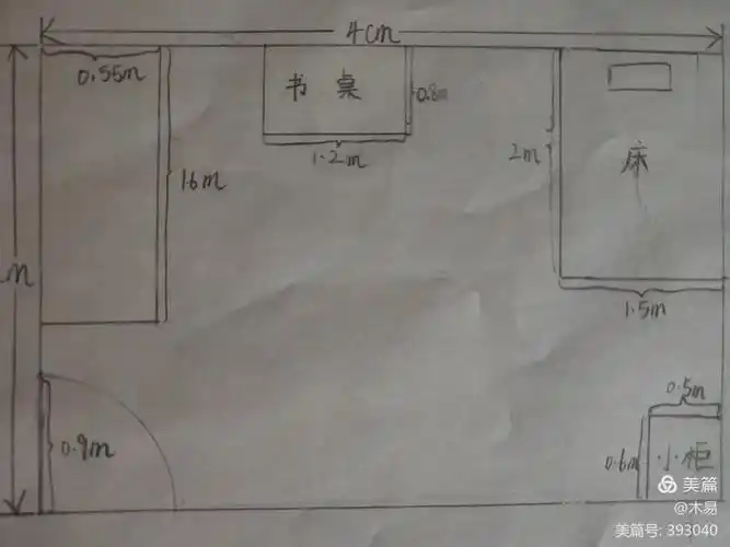 通过测量,确定了比例,找到了比例尺,绘制了房间平面图,更制作了房间的