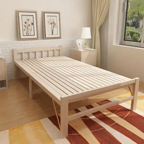 2米实木床单人床1米木板床简易床午睡午休床