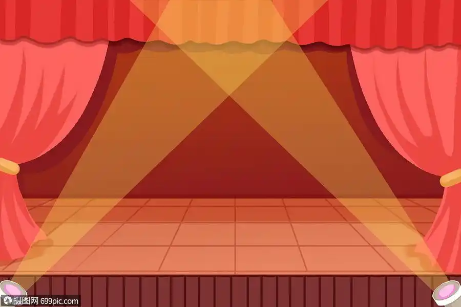 手绘演出舞台