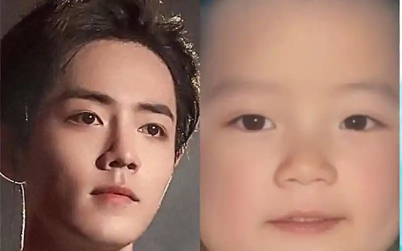 萌娃敲可爱肖战小时候旧照曝光么么哒么么