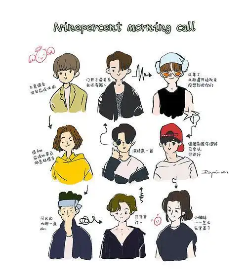 q版ninepercent简笔画