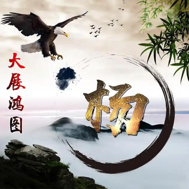 【编号b011】大展宏图大鹏展翅-微信头像,百家姓氏微信头像,名字壁纸