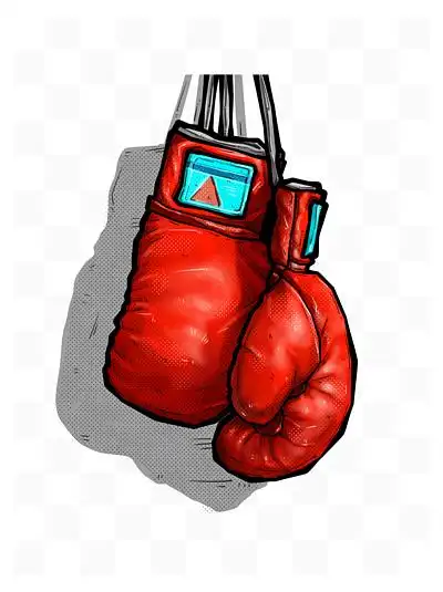 原创手绘卡通潮酷 i>拳 /i> i>击 /i>手套 i>健 /i> i>身 /i>红色 i>