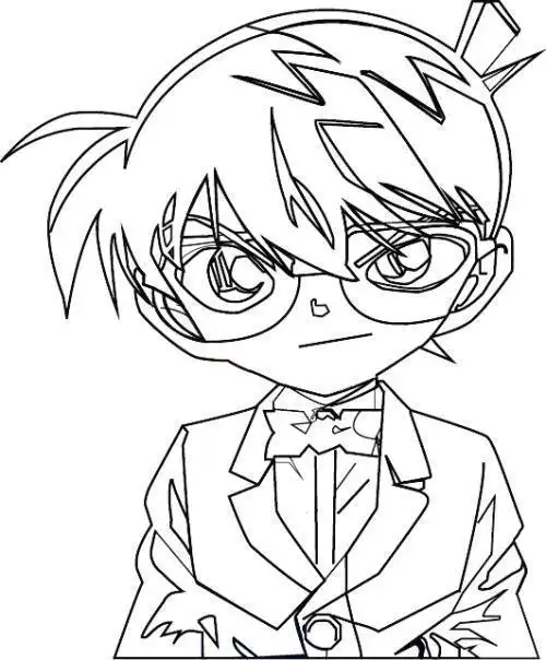 名侦探柯南简笔画教程柯南动漫人物简笔画教程视频柯南简笔画柯南简笔