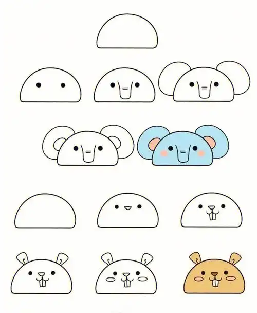 可爱小动物简笔画合集