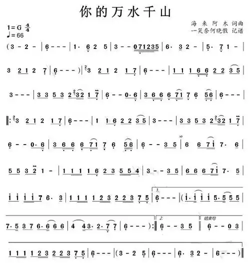 《你的万水千山》是由海来阿木作词,作曲,色