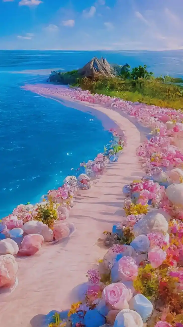沙滩玫瑰#治愈系风景 #壁纸 #唯美意境  - 抖音