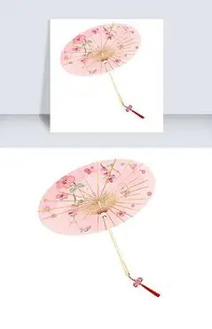 手绘油纸伞免抠元素|唯美古风手绘油纸伞