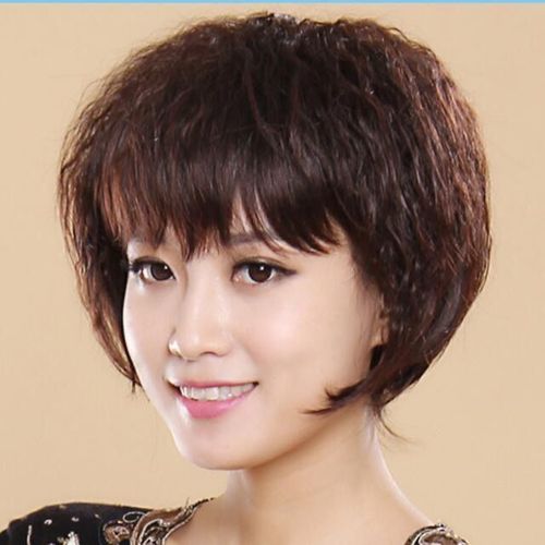 假发女中老年短发全头玉米烫短卷发自然蓬松无痕时尚妈妈整顶假发