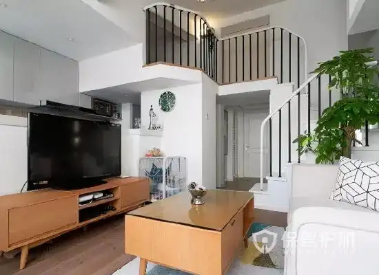 48平米装两室一厅效果图 48㎡loft两卧公寓实景案例_保驾护航装修网