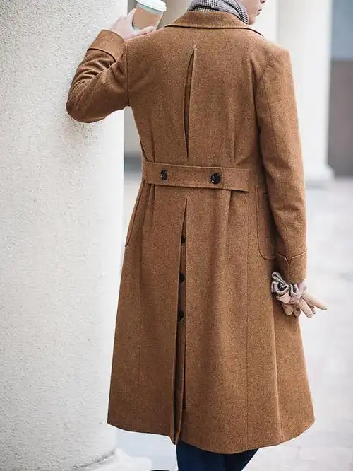 hardyminnisflannel英式法兰绒焦糖色马球大衣