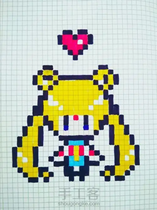 主要材料画动漫人物画不好也就算了,我居然连个像素画都画不好,涂错了