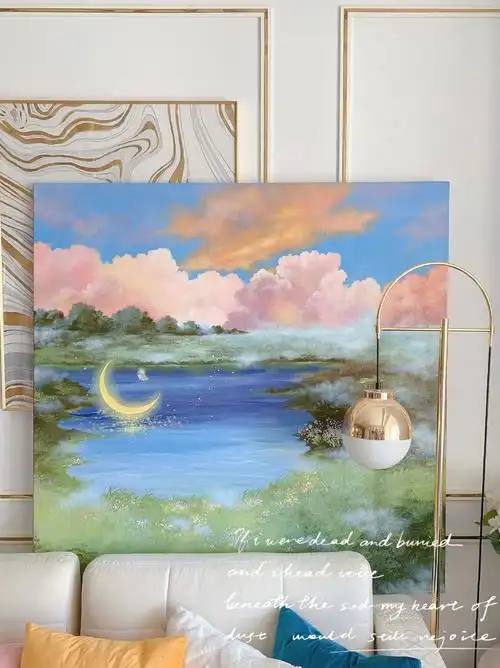 丙烯装饰画梦境花园