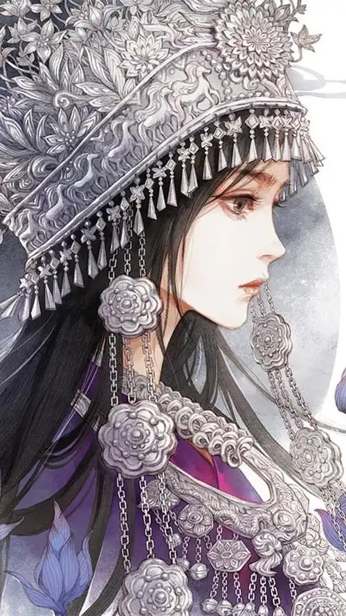 唯美古风少女插画,风格各异的画法,呈现出不一样的东方魅力