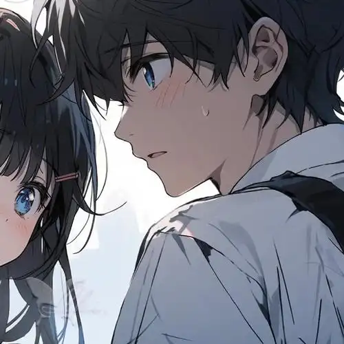 女男无水印小清新##动漫卡通情侣头像##情侣头像欧美##情侣搞笑头像