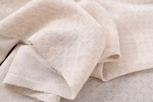 仙气十足色织双层苎麻面料双层亚麻1.4米宽色织提花麻料清仓59元