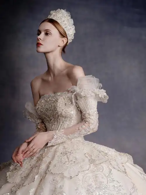 献给公主的奢华高定款主纱皇室贵族气质