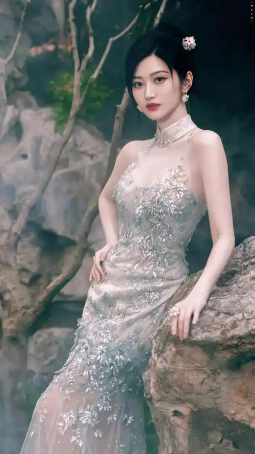 景甜绝美写真曝光:绿色晚礼服闪耀亮相,展现无尽魅力