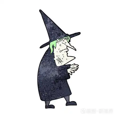 卡通丑陋的老巫婆