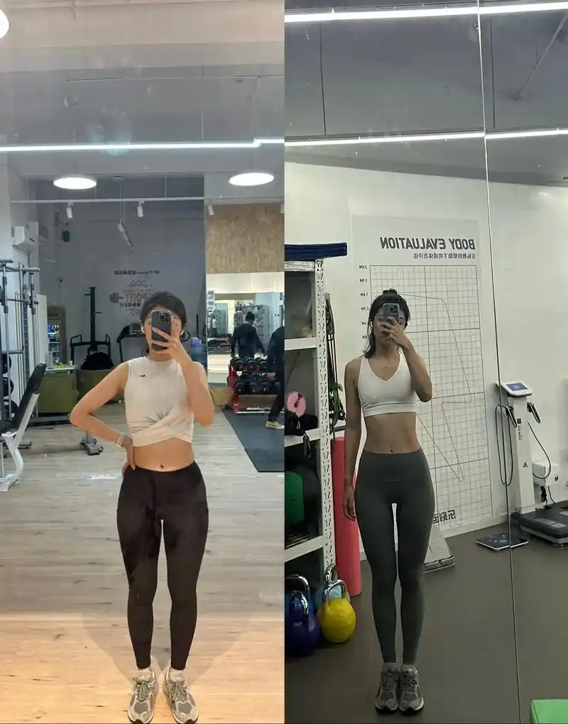 "蓄谋已久"的健身对比图.4月 vs. 11月 一份"蓄谋已 - 抖音