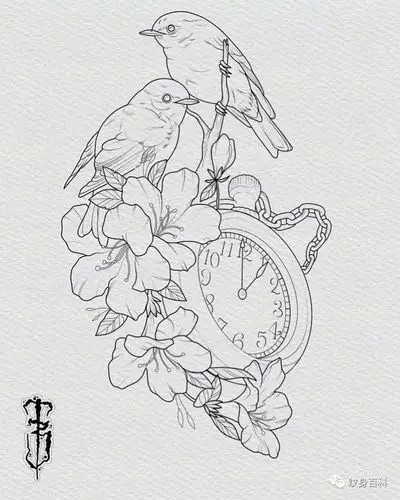 纹身手稿 | 纯线条