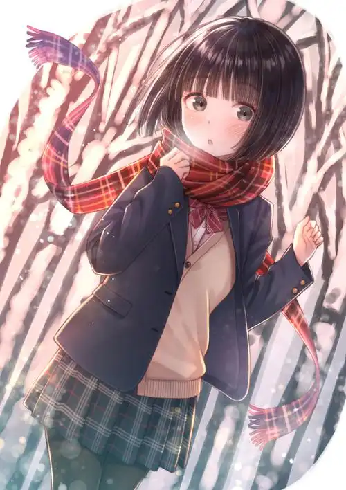 【p站画师】清纯可爱,短发女生!日本画师田んぼの田.的插画作品