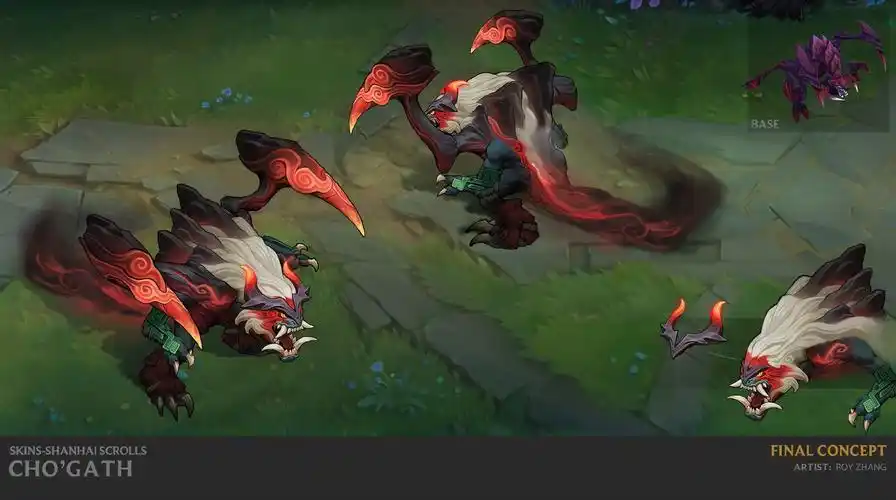 设计师在推特上分享了山海绘卷 科加斯的皮肤概念模型!