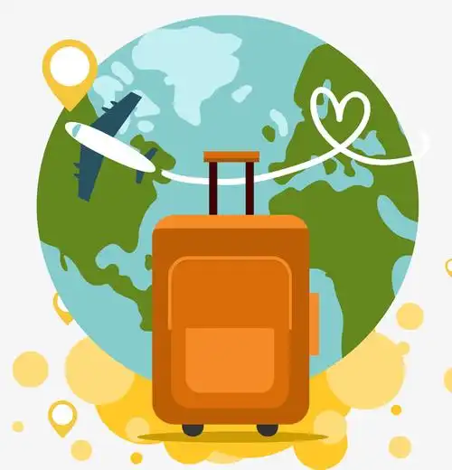 春游出发卡通行李箱
