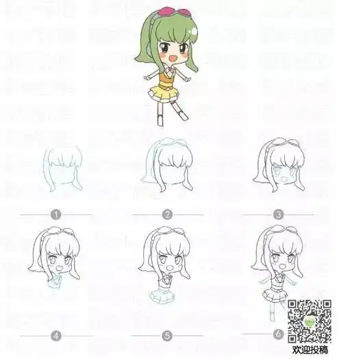 卡通 动漫简笔画教程水彩彩铅马克笔数位板电脑绘画视频教程动漫图片