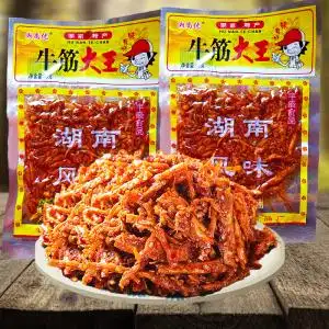 湘尚优牛筋大王48g牛板筋辣条包装零食湖南特产沅凌香辣麻辣味