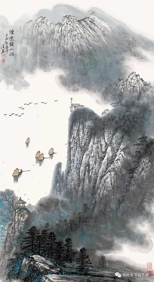 山水画欣赏乔溪岩中国画作品集