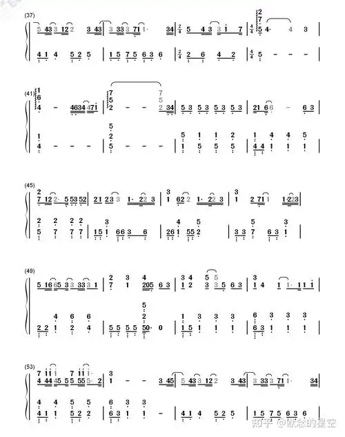 钢琴谱双手简谱双版本谢安琪可乐