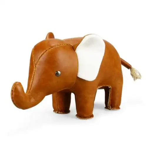 设集品皮质创意玩具/礼物/办公萌宠大象abby纸镇zuny