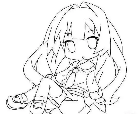 二次元卡通少女漫画人物简笔画先用铅笔画大概位置下笔画人物少女原创