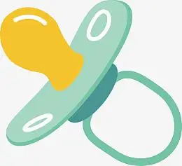 卡通婴儿物品奶嘴图标矢量素材