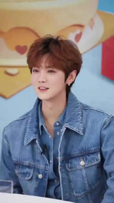 鹿晗长发丸子头