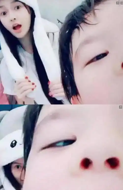 杨颖素颜直播,小海绵乱入长相曝光,网友:担心的事还是发生了!