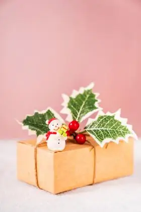 粉色圣诞节圣诞礼物盒子摆拍