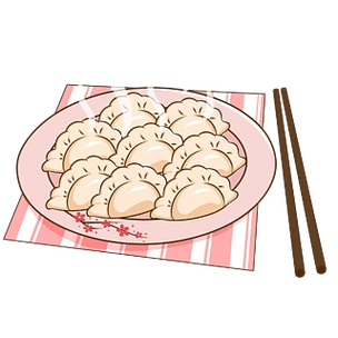 卡通手绘饺子免抠元素