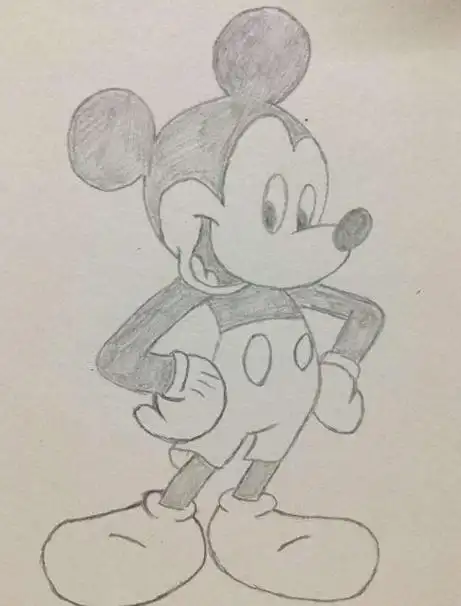 卡通明星米奇简笔画 米老鼠