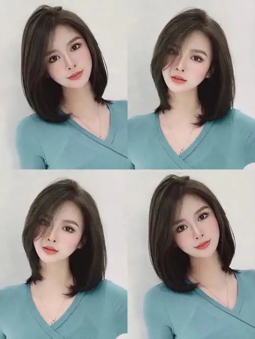 适合圆脸女生的锁骨发气质显脸小757575