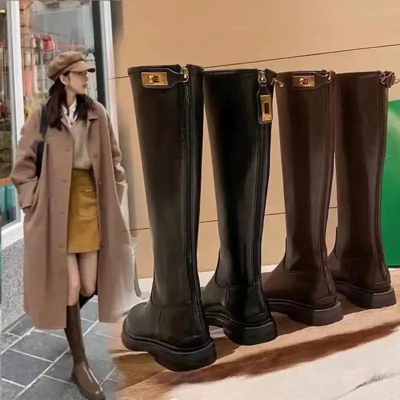 手工真皮女鞋女靴长靴.来啦!来啦!00 全网今年骑士靴系列的 - 抖音